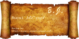 Bucsi József névjegykártya