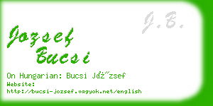 jozsef bucsi business card